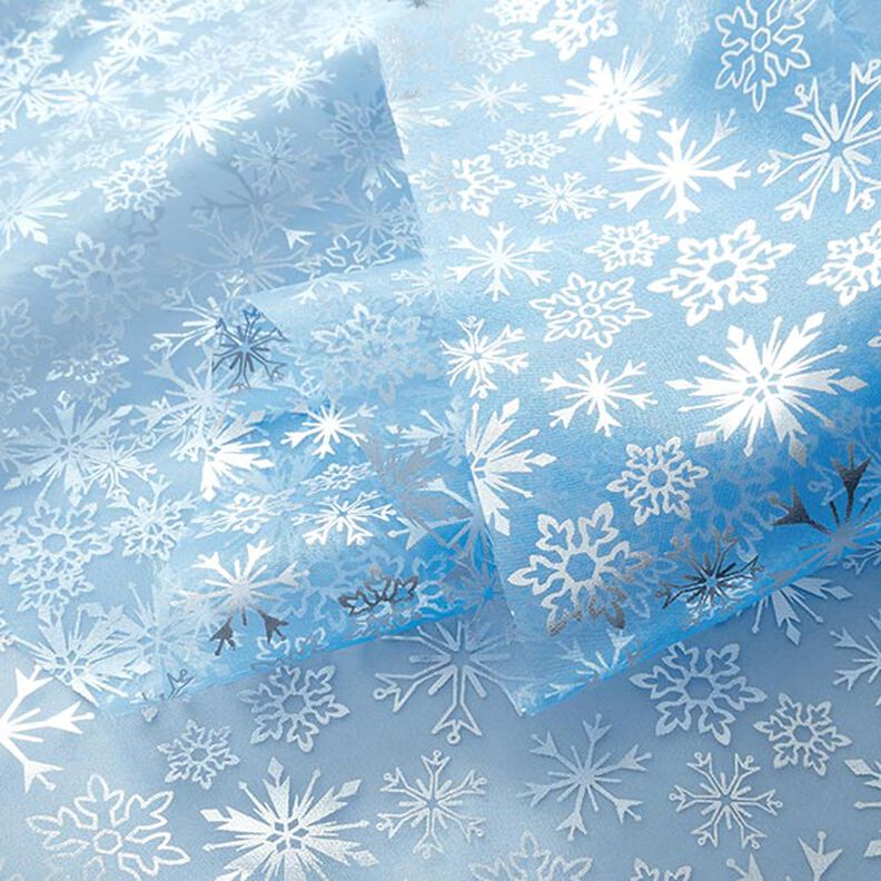 Organza Snöflingor – ljusblått,  image number 3