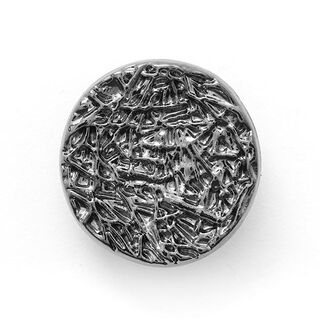 Metallknapp Meteor  – silver metallic, 