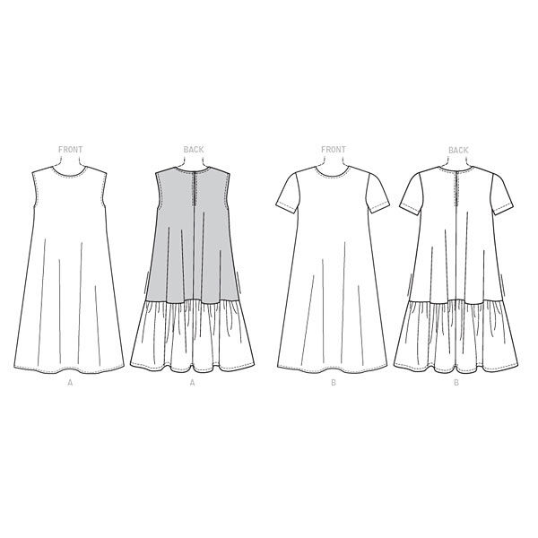 A-linjeformad klänning, Vogue 9237 | XS - M,  image number 10