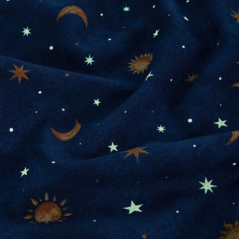 Dekorationstyg Glow in the dark natthimmel – guld/marinblått,  image number 14