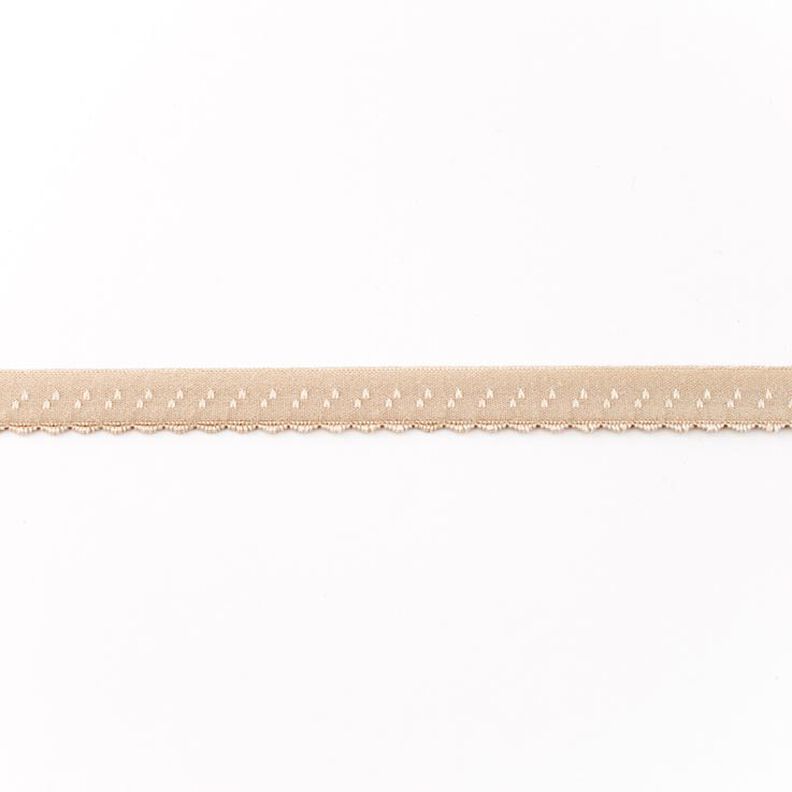Elastistiskt infattningsband Spets [12 mm] – beige,  image number 1