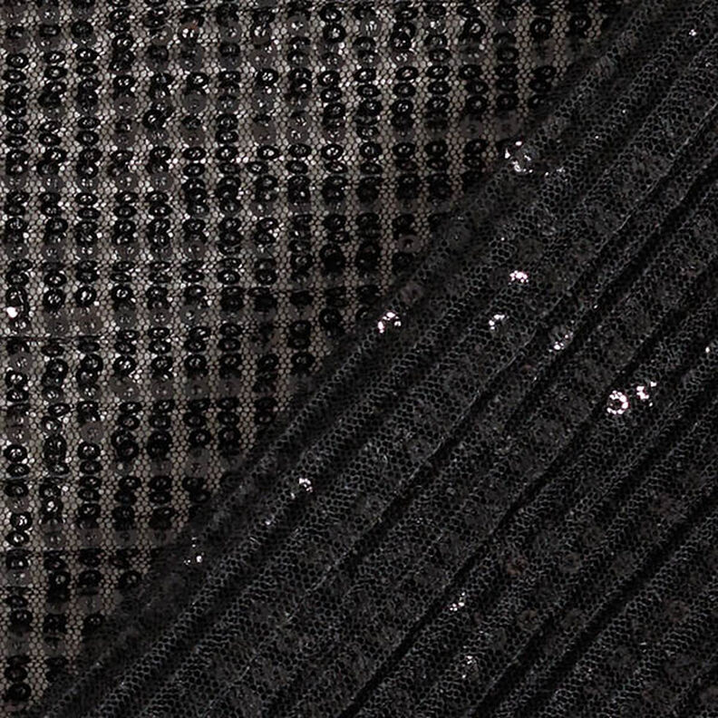 paljetter plissé – svart,  image number 4