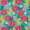 Bomullspoplin Fresh Flowers | Nerida Hansen – smaragdgrön,  thumbnail number 1