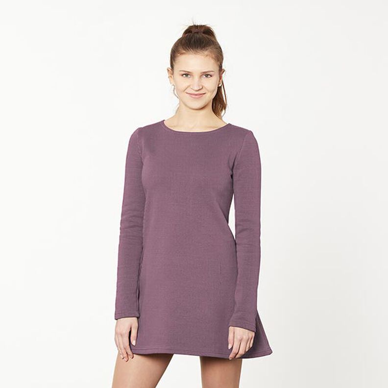 Lätt french terry enfärgad – aubergine,  image number 6