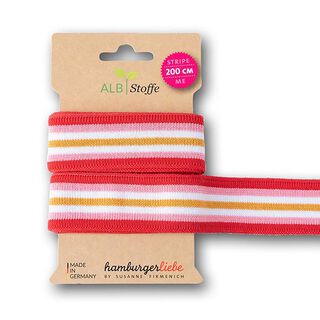 GOTS Band av ekologisk jacquard STRIPE ME COLLEGE [200 cm | 3,5 cm] | Albstoffe | Hamburger Liebe, 