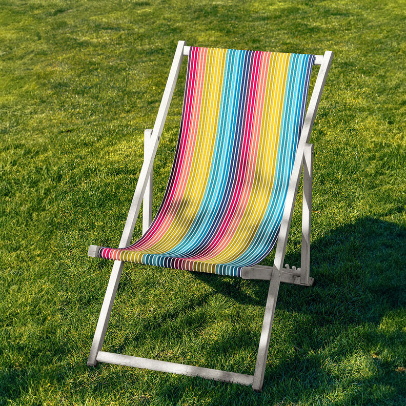 Outdoor Solstolstyg Vertikala ränder 44 cm – turkos,  image number 4
