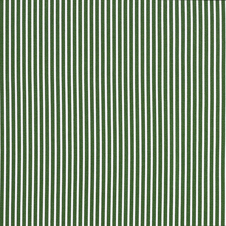 Bomullspoplin Ränder – mörkgrön/vit,  image number 1