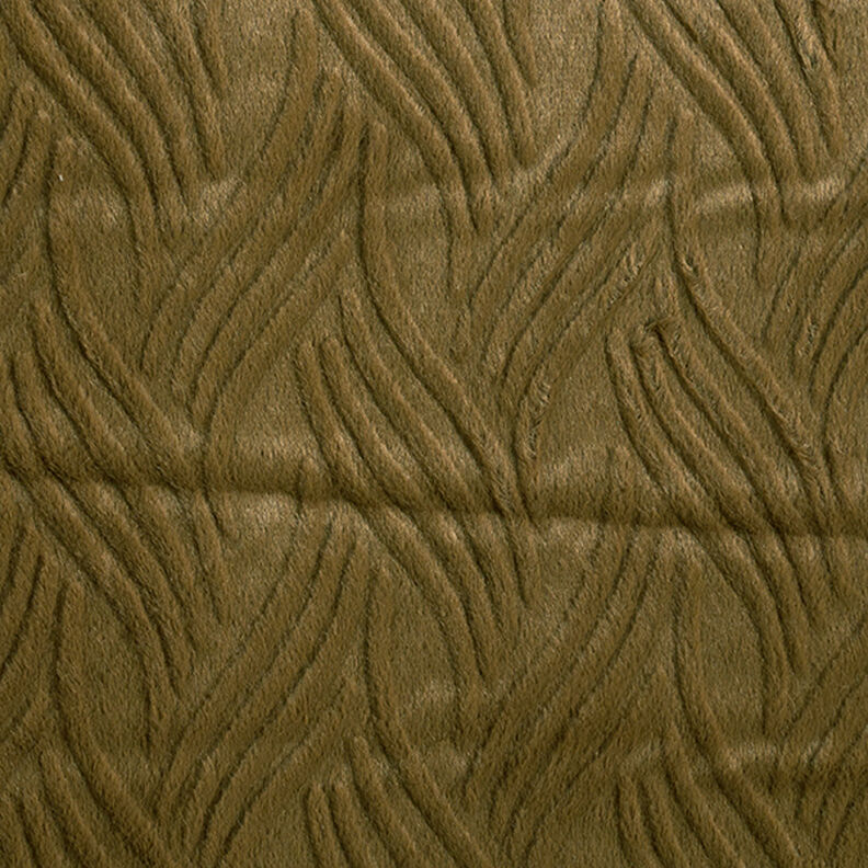 Fuskpäls Vågiga linjer – khaki,  image number 1