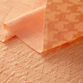 Jacquard dobby hundtandsmönster – apricot, 