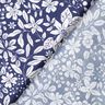 Viskostyg Blommor och kvistar – indigo/vit,  thumbnail number 4