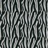 French Terry, borstad, zebra digitaltryck – svart/silver,  thumbnail number 1