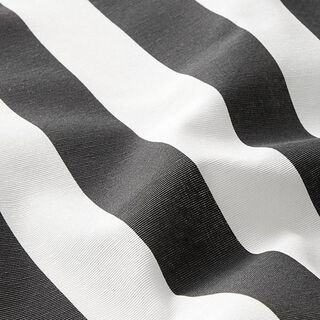 Dekorationstyg Canvas Ränder – svart/vit, 