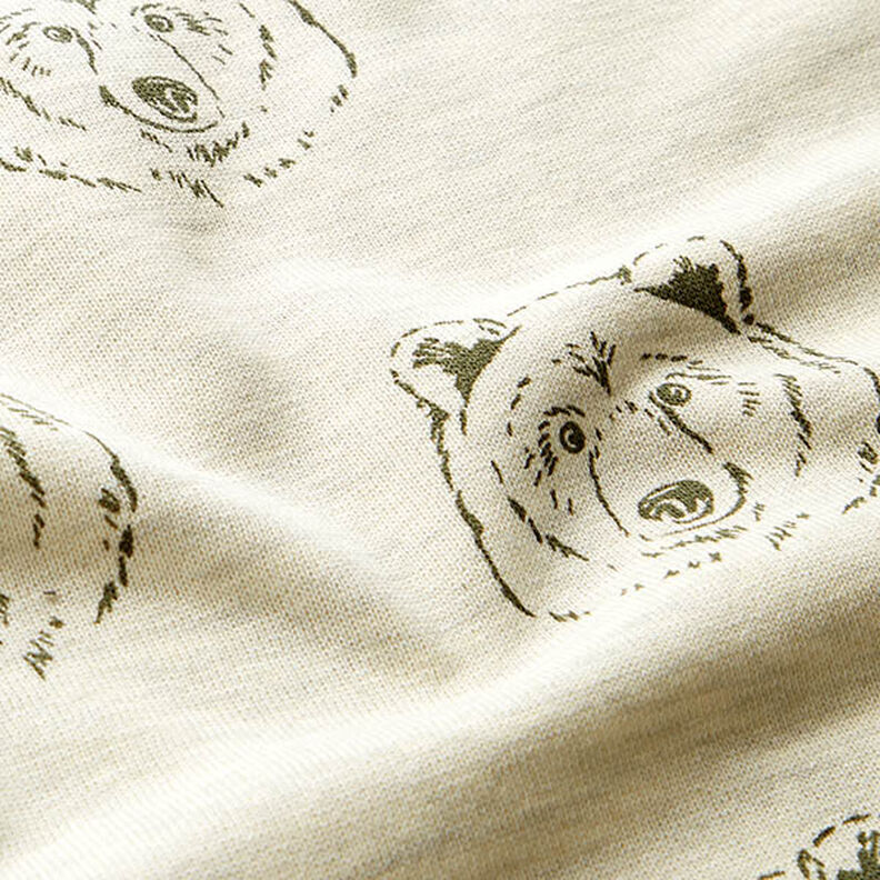 Sweatshirt Ruggad björn – ljusbeige/oliv,  image number 2