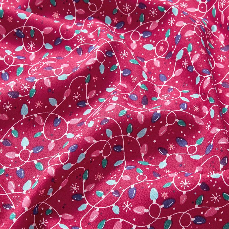 Bomullstyg Poplin ljusslinga – purpur/ljusblå, image number 2