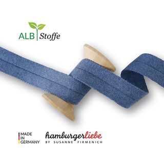 Ekologiskt kantband Edge Me [ 3,2 cm ] | Albstoffe – duvblå, 