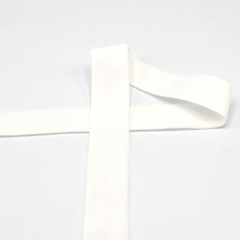 Elastiskt kantband (vikt resår) matt [20 mm] – vit,  image number 1