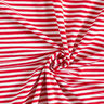 Bomullsjersey Smala ränder – rött/vit,  thumbnail number 1