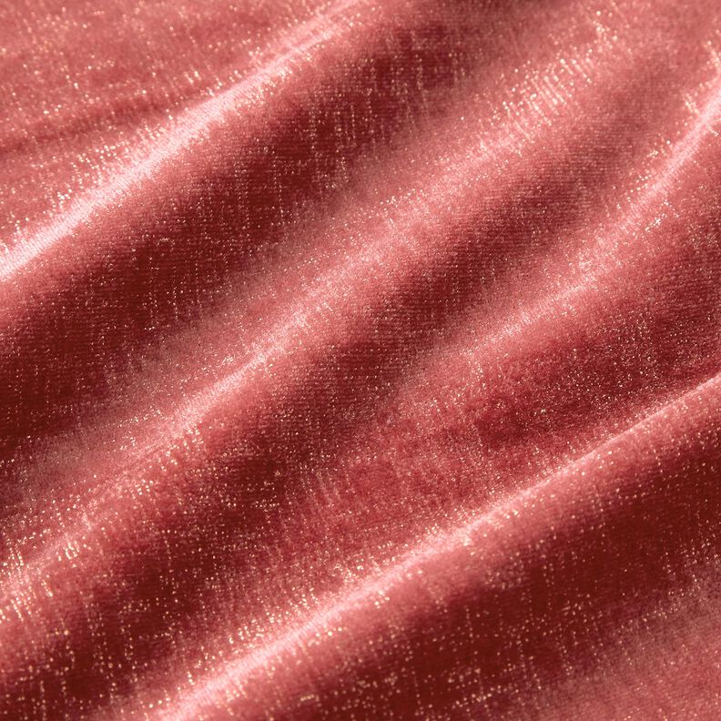Stretchsammet glitterrutor – ljus bärfärg/guldmetallic, image number 2