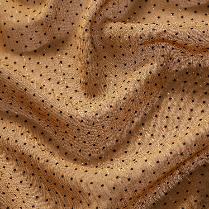 chiffong glitterränder och prickar – rådjursbrun,  image number 2