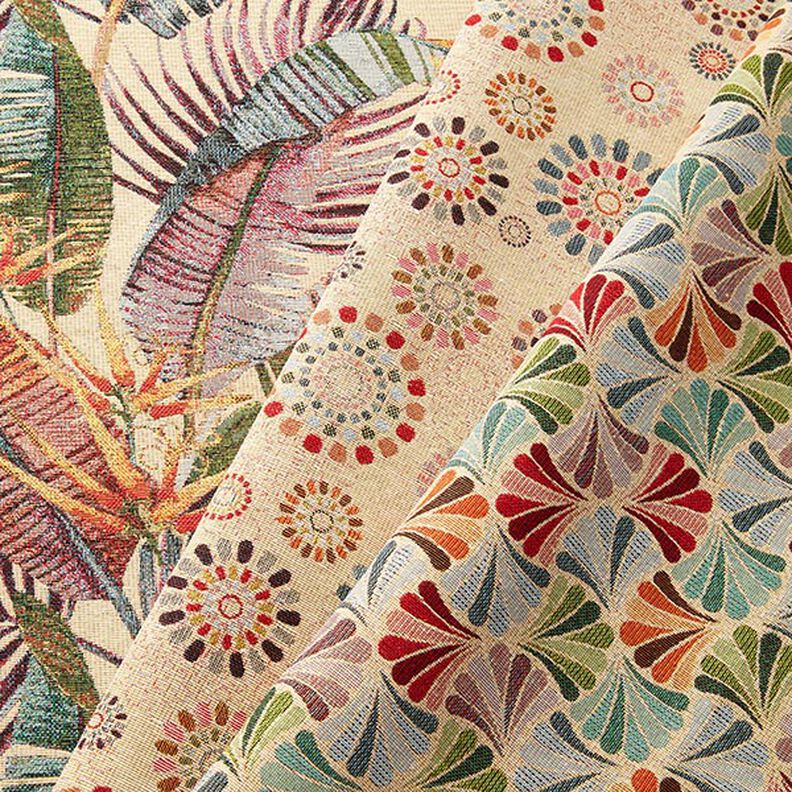 Dekorationstyg Gobeläng palmblad – ljusbeige/oliv,  image number 5