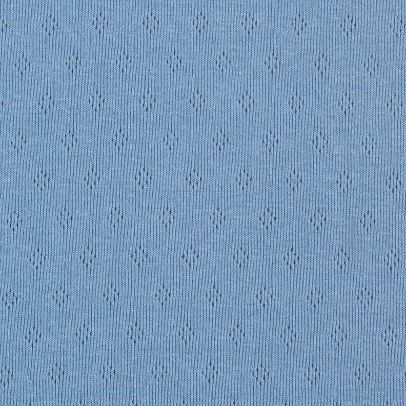 Finstickad jersey med hålmönster – blå,  image number 1