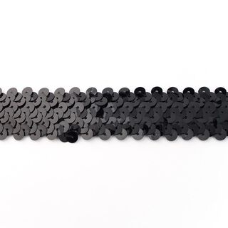 Elastisk paljettbård [30 mm] – svart, 