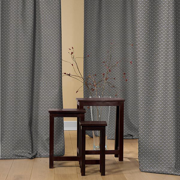 Dekorationstyg Jacquard Solfjäder – svart, image number 5