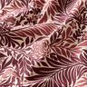 Dekorationstyg Halvpanama Blommor och rankor – natur/burgunder,  thumbnail number 2