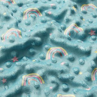 Mysfleece präglade prickar och regnbågar – eukalyptus, 