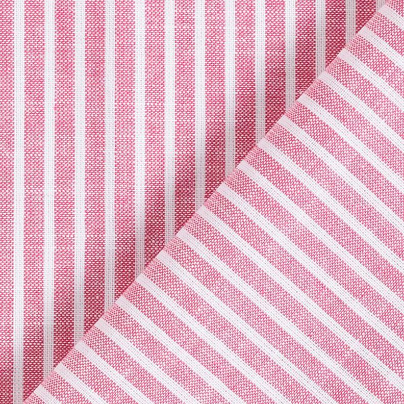 Bomull-linne-mix Vertikala ränder – pink/vit,  image number 4