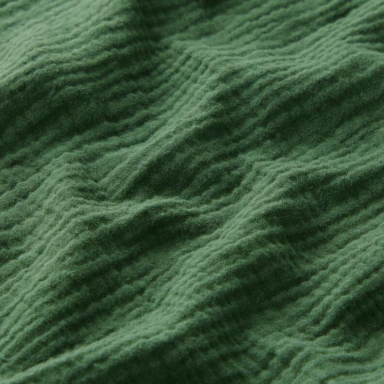 GOTS Muslin/Dubbel-krinkelväv | Tula – mörkgrön,  image number 3