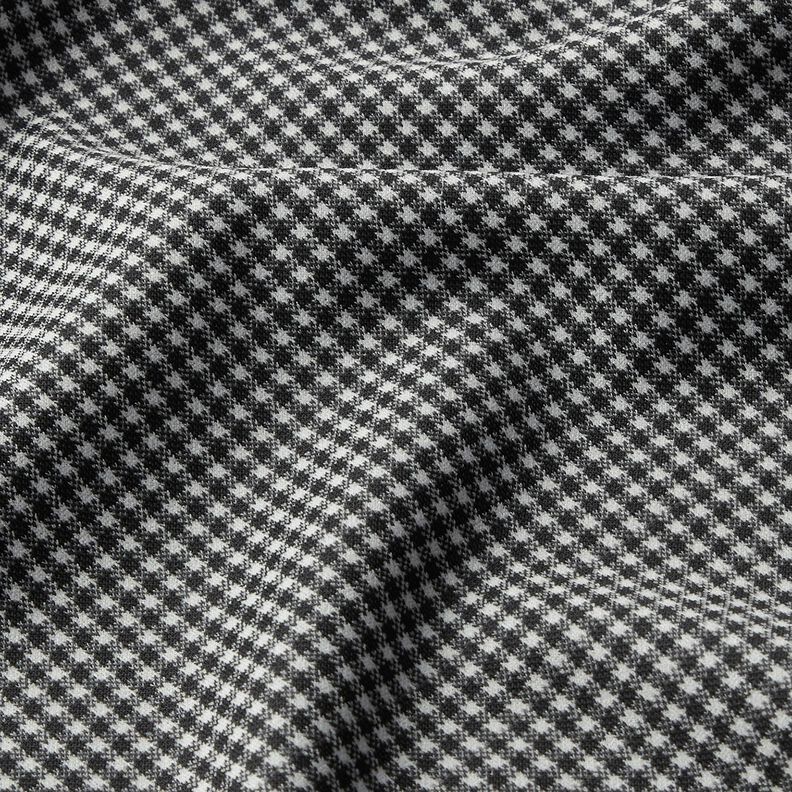 Stickad jacquard små pepitarutigt – svart/vit,  image number 2