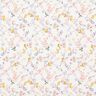 bomullspoplin fina blommor – vit/fläder,  thumbnail number 1