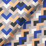 lätt satin retromönster – indigo/beige,  thumbnail number 4