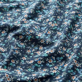 Bomullsjersey blomsterhav – nattblå/eukalyptus | Stuvbit 70cm, 