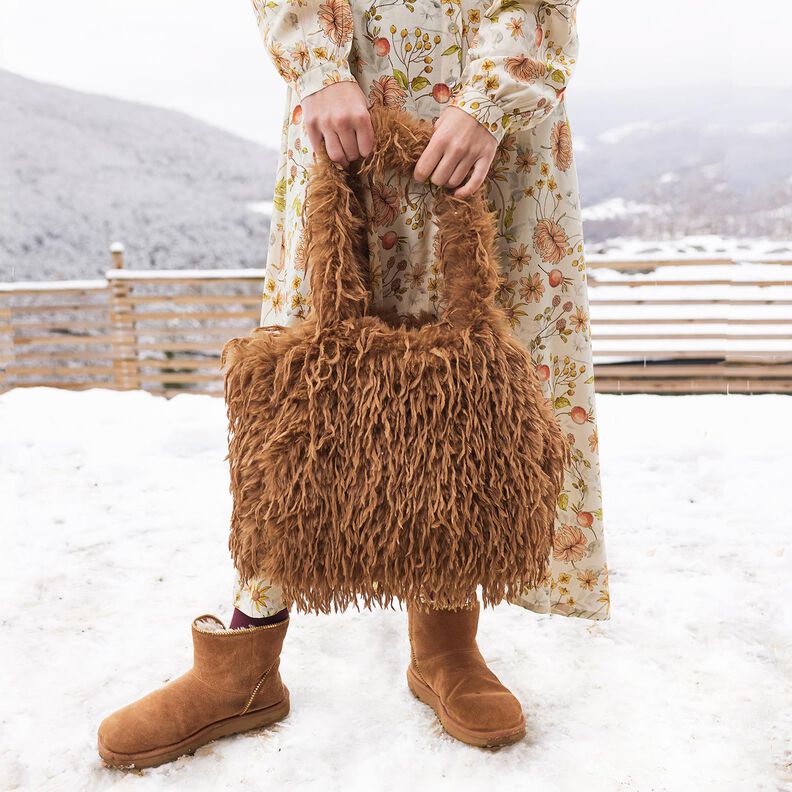 Fuskpäls Fjädrar enfärgat | Katia Fabrics – moka, image number 8