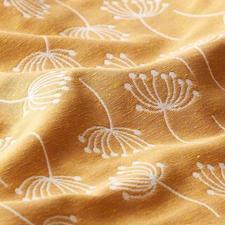 Möbeltyg Jacquard Maskrosor – senap, 