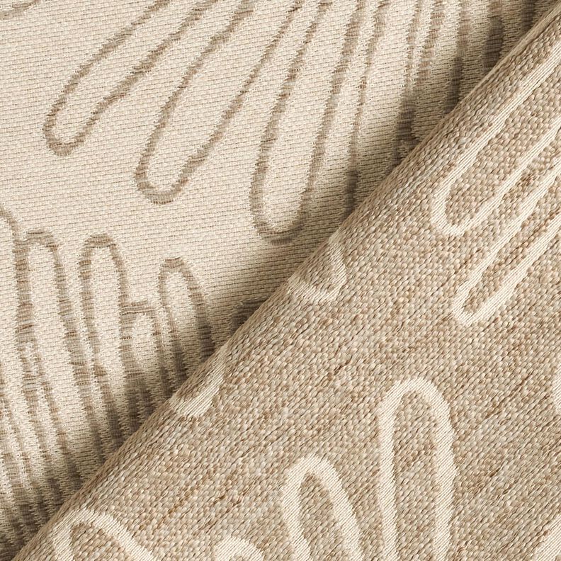 Dekorationstyg Jacquard bladkonturer – natur, image number 4