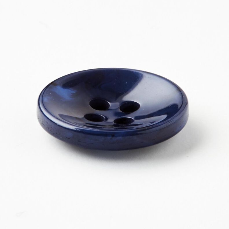4-hålsknapp marmorerad [Ø 15 mm] – indigo,  image number 2