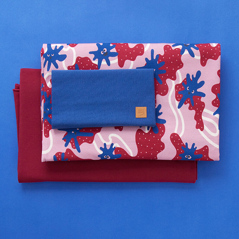 tygpaket sweatshirt slajmmonster | PETIT CITRON – pastellviolett/kungsblått,  image number 2