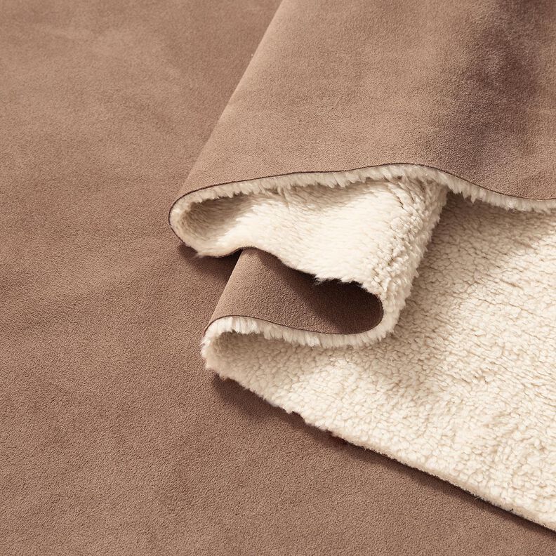 velour med sherpafoder på baksidan – mellanbrunt, image number 2