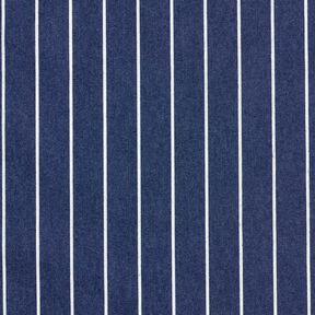 Chambray ränder – marinblått/yllevit, 