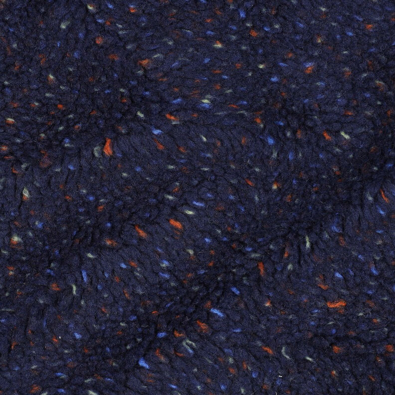 Teddyplysch Tweed Melange | Poppy Fabrics – marinblått, image number 2
