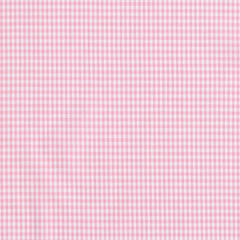 Bomullstyg Vichy rutig 0,2 cm – rosa/vit,  image number 1