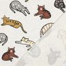 Bomullsjersey katter | Poppy Fabrics – natur/brun,  thumbnail number 4