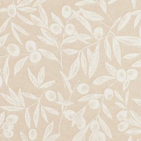 Behandlad bomull Jacquard överdragna oliver – natur/ljusbeige, 