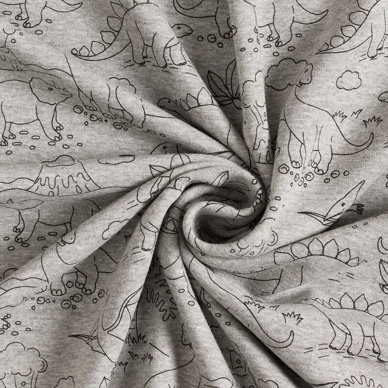 Alpfleece Dinosaurier – silver/svart, image number 3