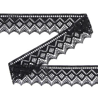 Knypplad spets (45 mm) 17 – svart, 
