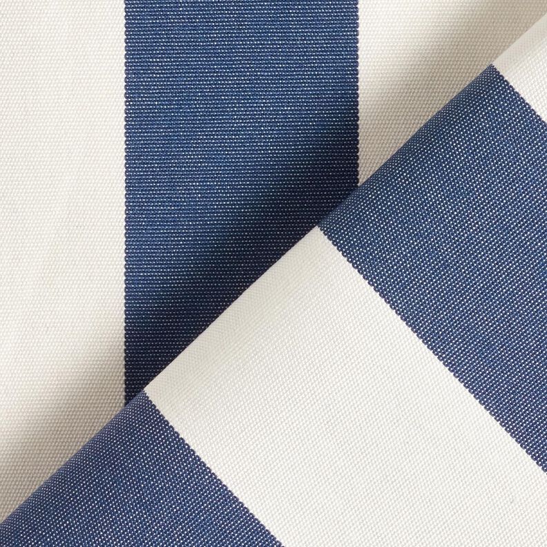 Outdoortyg Canvas Blockränder – indigo/elfenbensvit,  image number 4