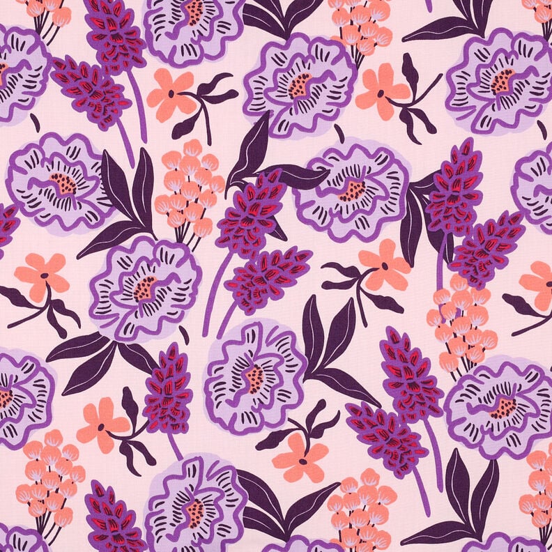 Bomullspoplin Fresh Flowers | Nerida Hansen – pastellfläder,  image number 1